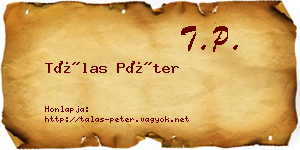 Tálas Péter névjegykártya